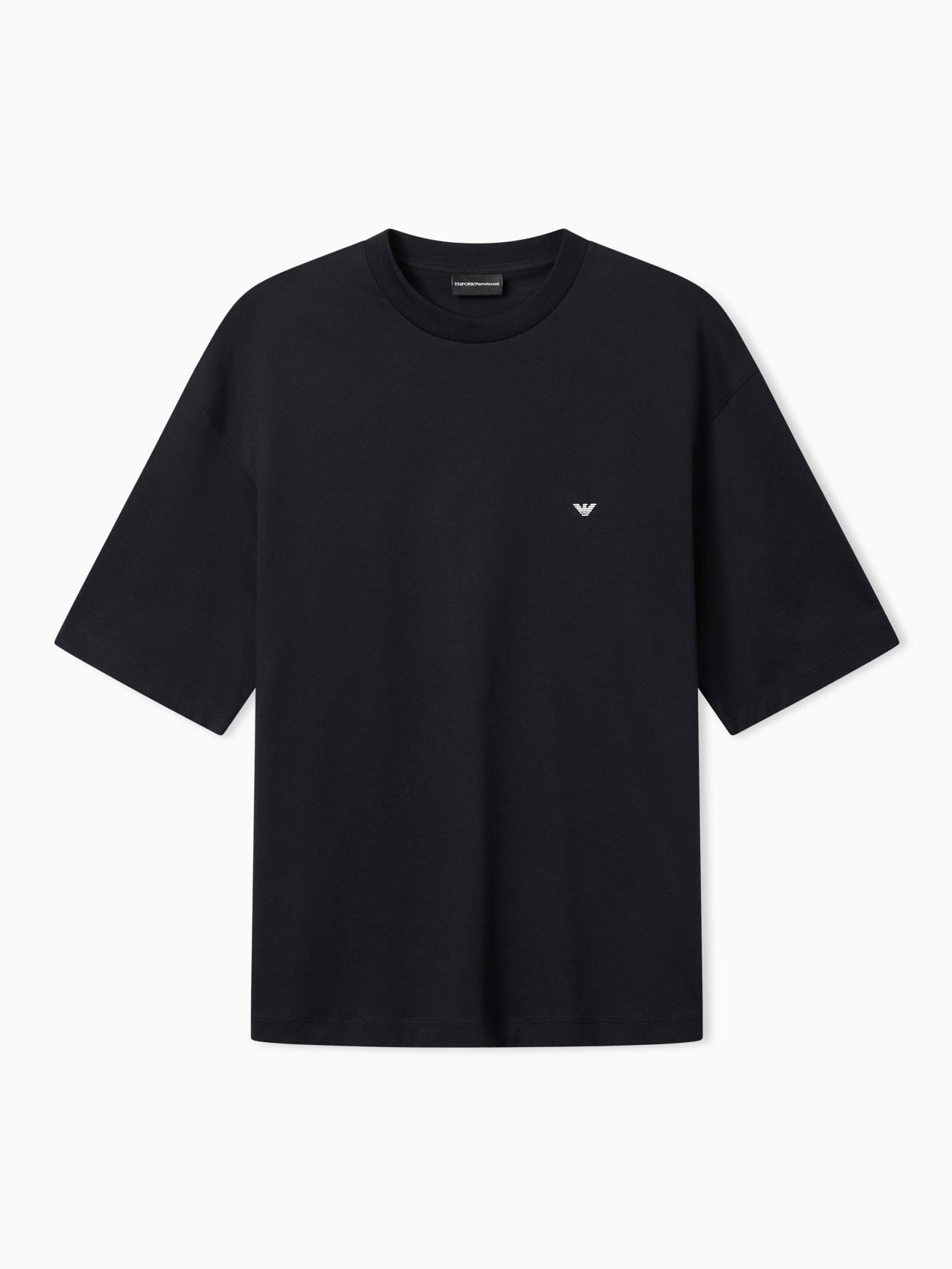Oversized jersey T-shirt with used-effect logo print