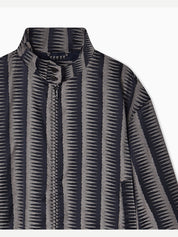 Blouson in Jacquard Fabric with Op-Art Motif