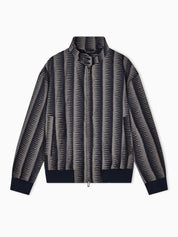 Blouson in Jacquard Fabric with Op-Art Motif