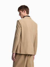 Seersucker blazer with down padding and a regular fit