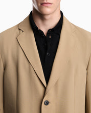 Seersucker blazer with down padding and a regular fit