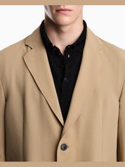 Seersucker blazer with down padding and a regular fit