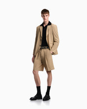 Seersucker blazer with down padding and a regular fit