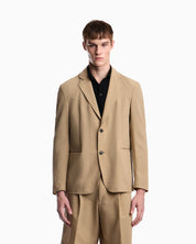 Seersucker blazer with down padding and a regular fit