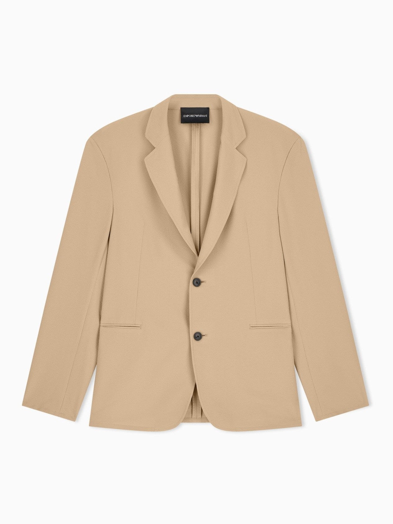 Seersucker blazer with down padding and a regular fit