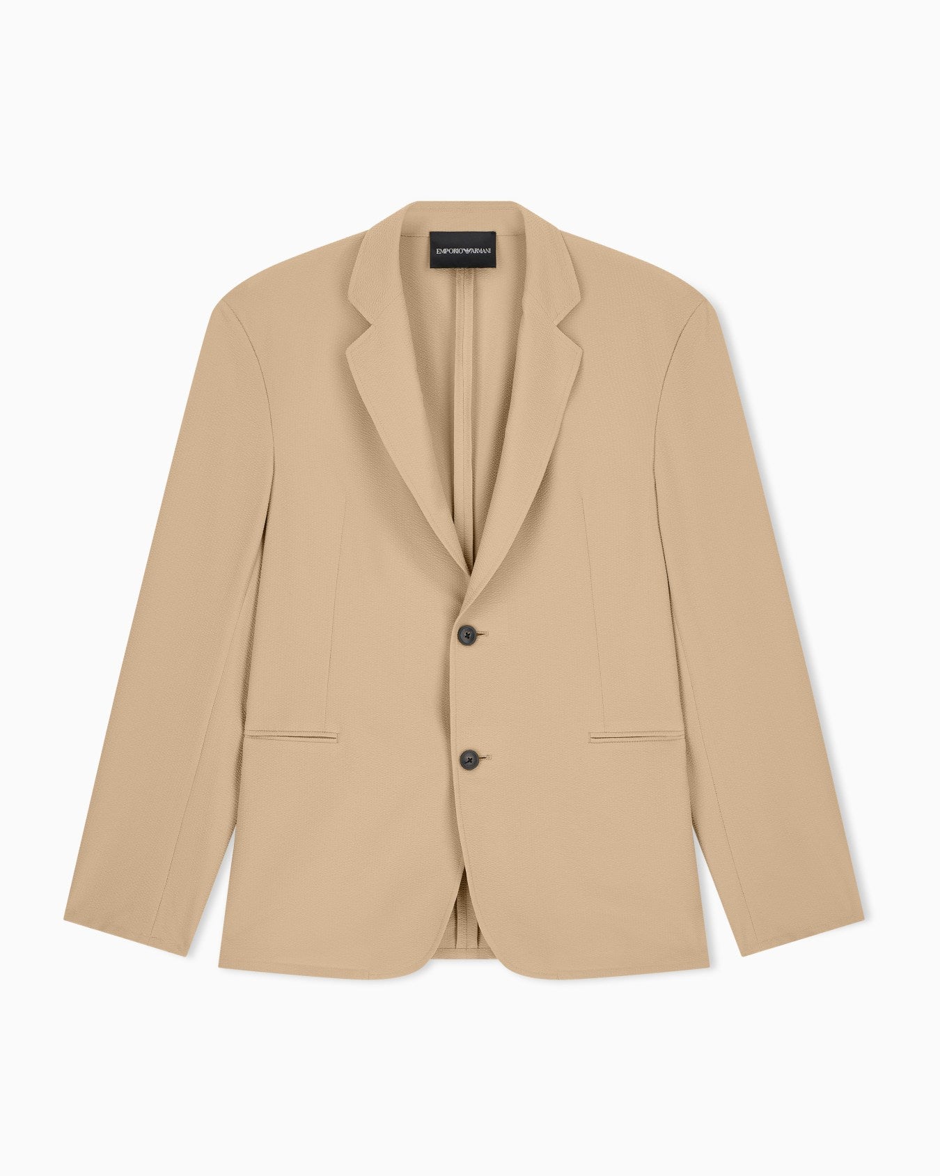 Seersucker blazer with down padding and a regular fit