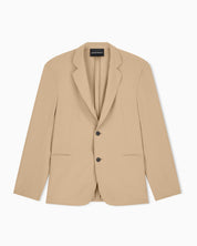 Seersucker blazer with down padding and a regular fit
