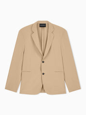 Seersucker blazer with down padding and a regular fit