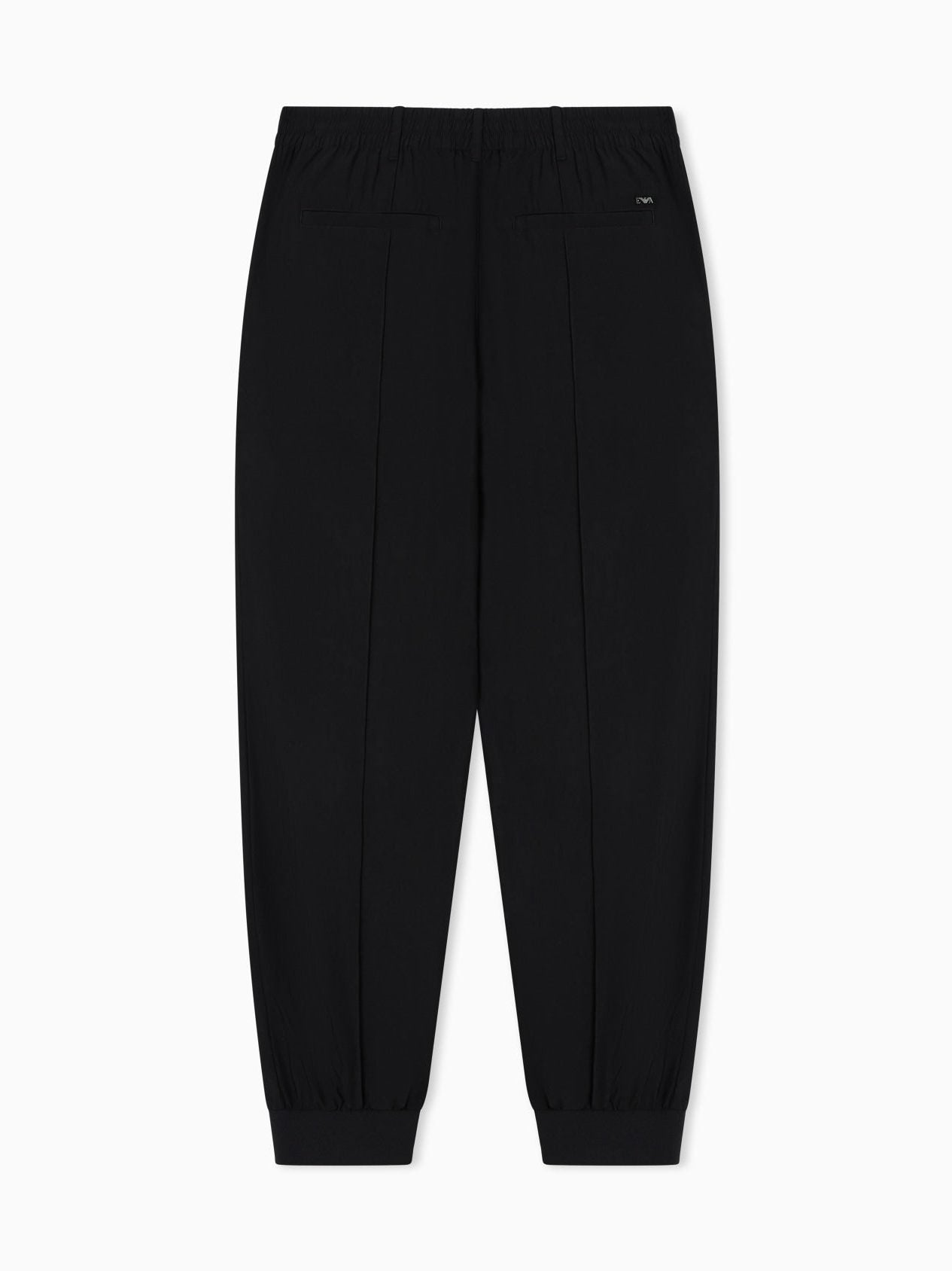 Nylon trousers with front ribs