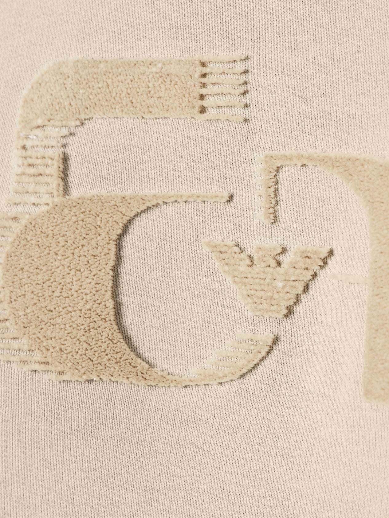 Jersey sweatshirt with oversized flocked logo