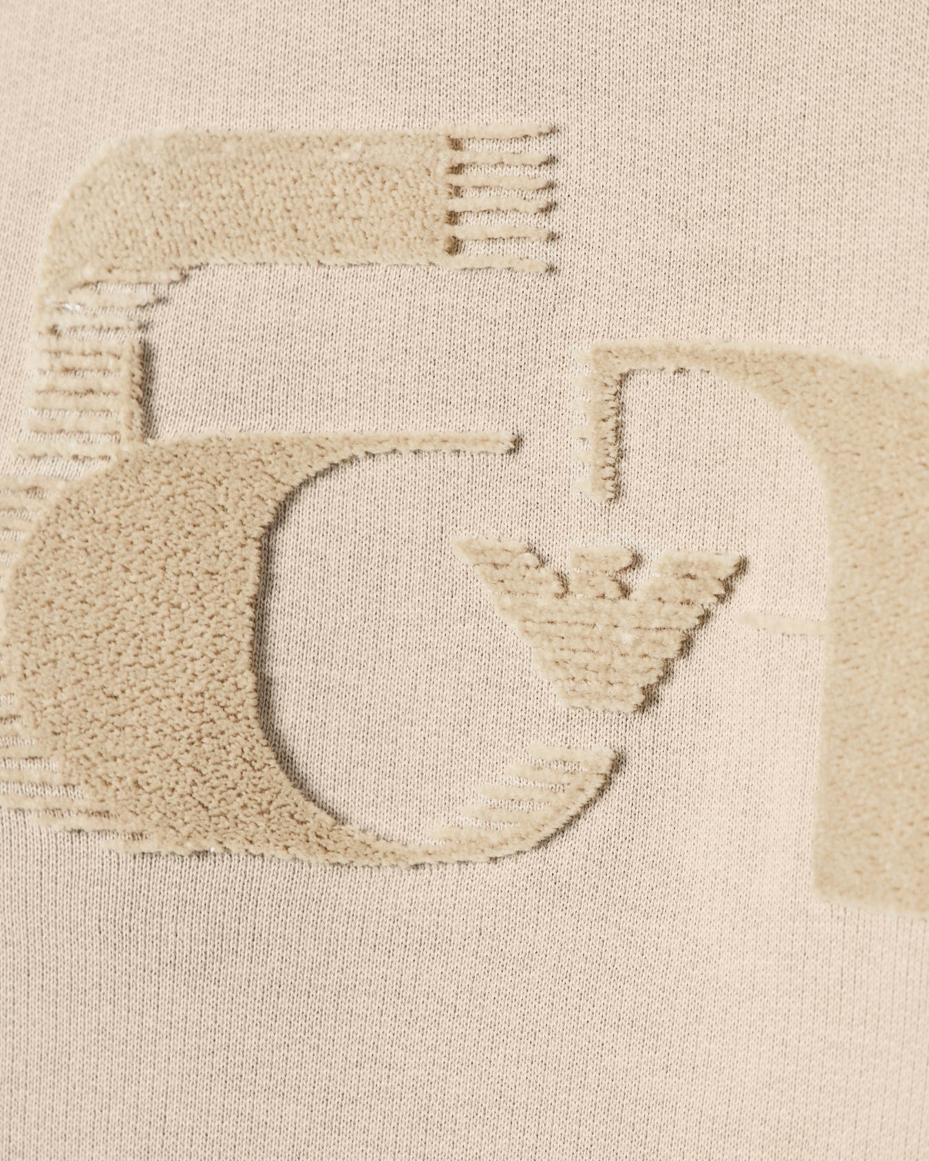 Jersey sweatshirt with oversized flocked logo