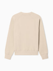 Jersey sweatshirt with oversized flocked logo