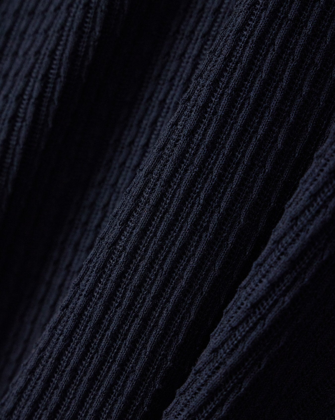 Polo collar sweater in wool and lyocell blend