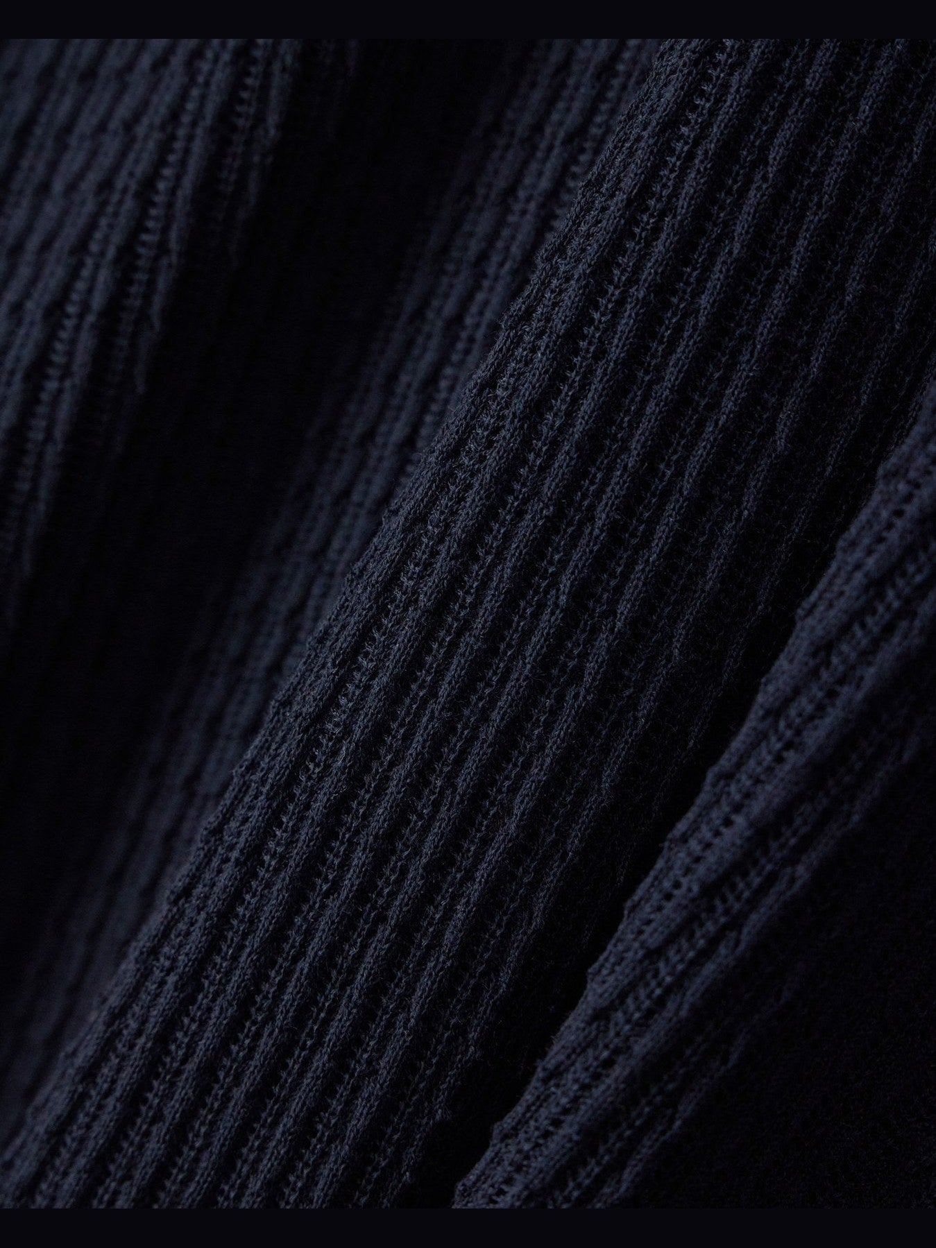 Polo collar sweater in wool and lyocell blend