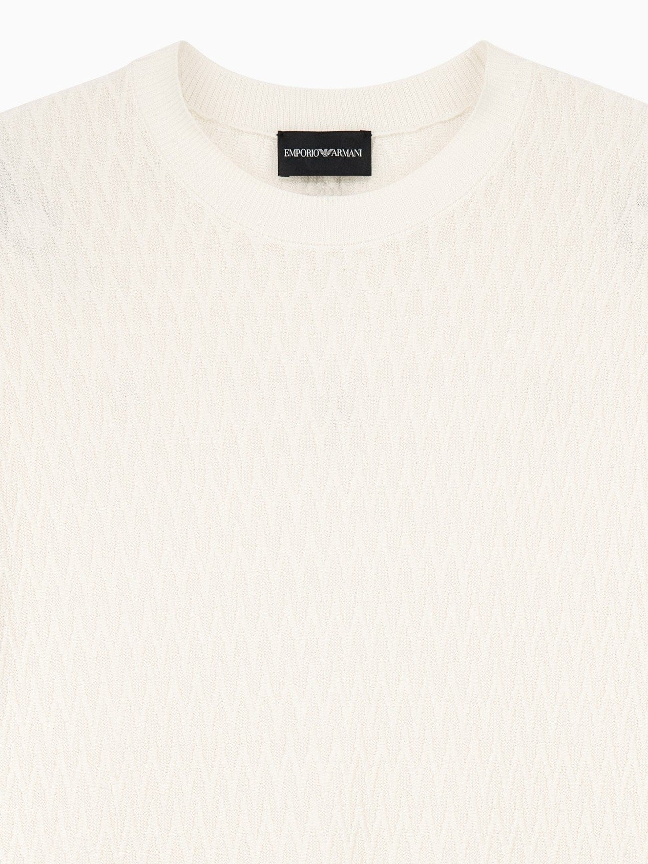 Chevron jacquard knit sweater