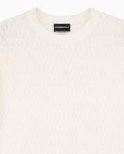 Chevron jacquard knit sweater