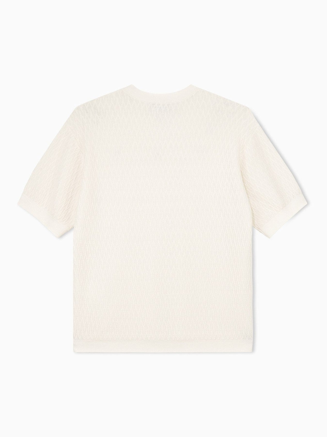 Chevron jacquard knit sweater
