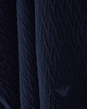 Chevron jacquard knit sweater