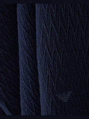 Chevron jacquard knit sweater