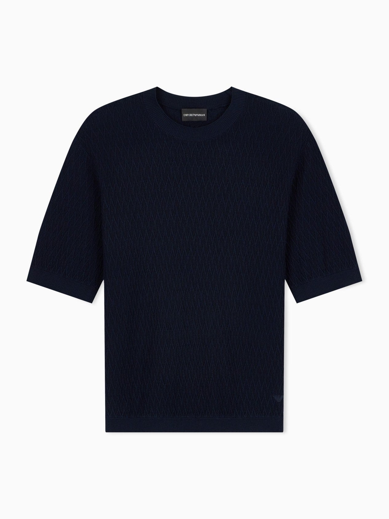 Chevron jacquard knit sweater