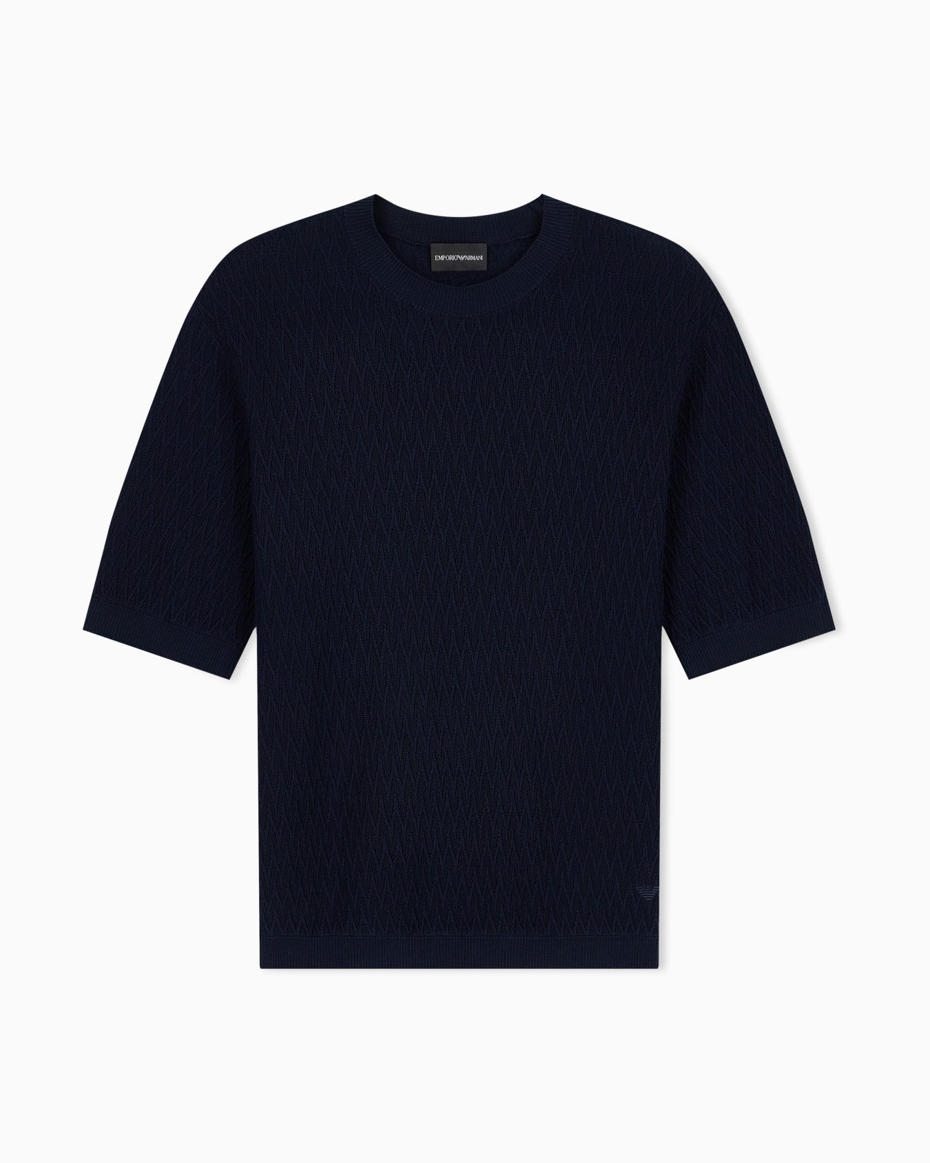 Chevron jacquard knit sweater