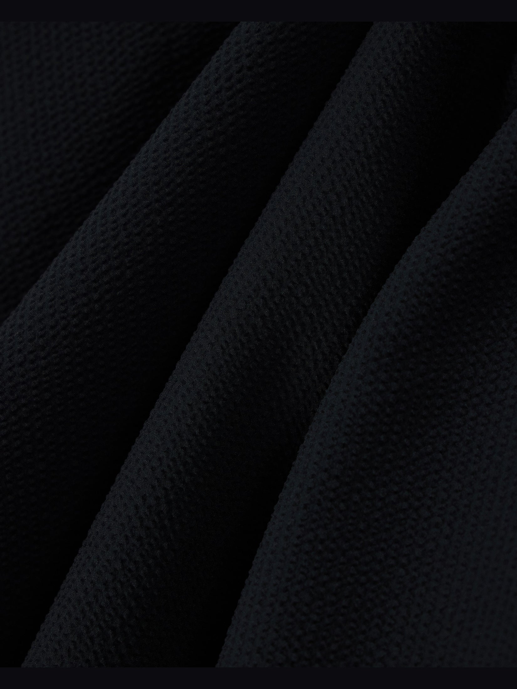 Seersucker shirt with down padding and rib details
