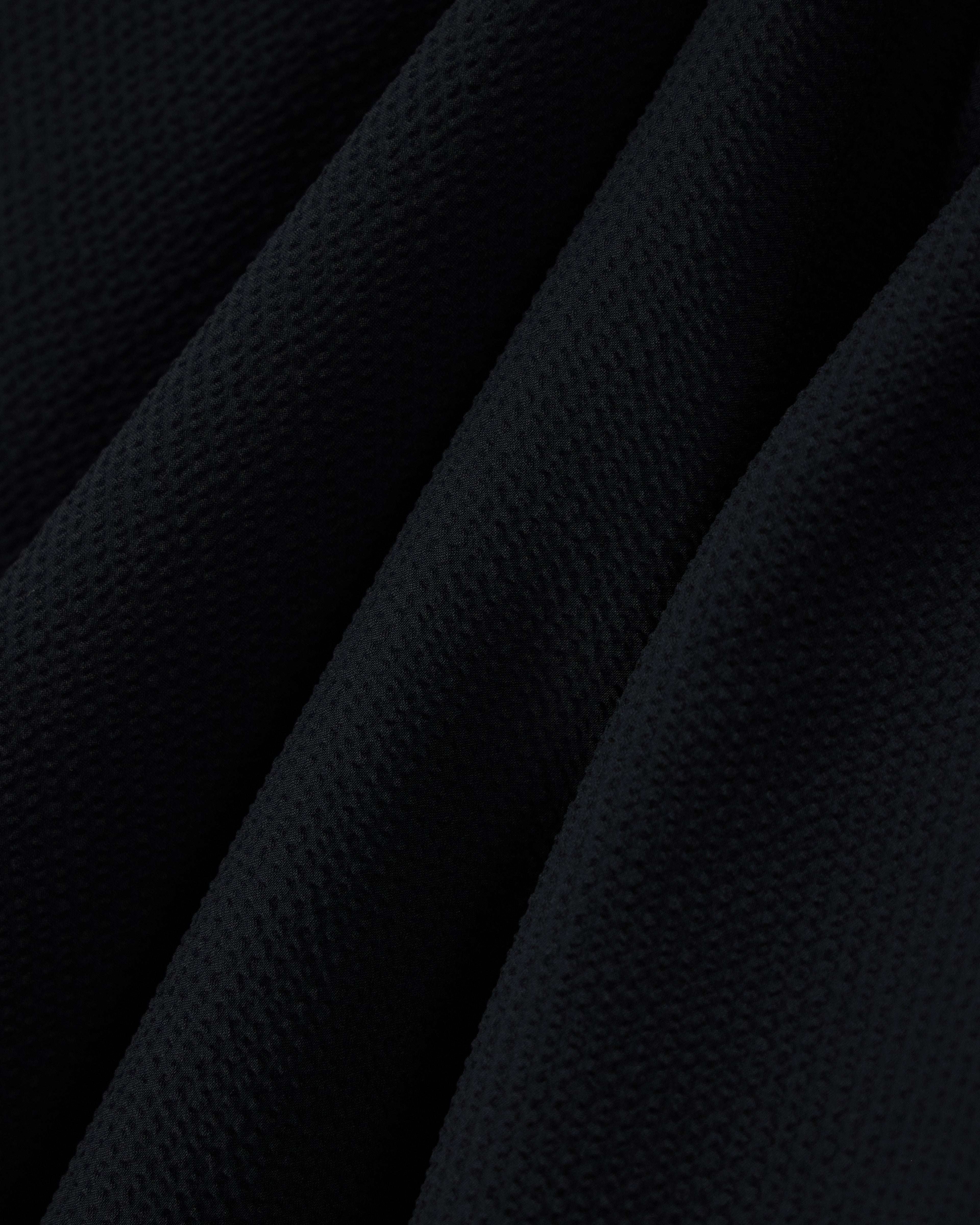 Seersucker shirt with down padding and rib details