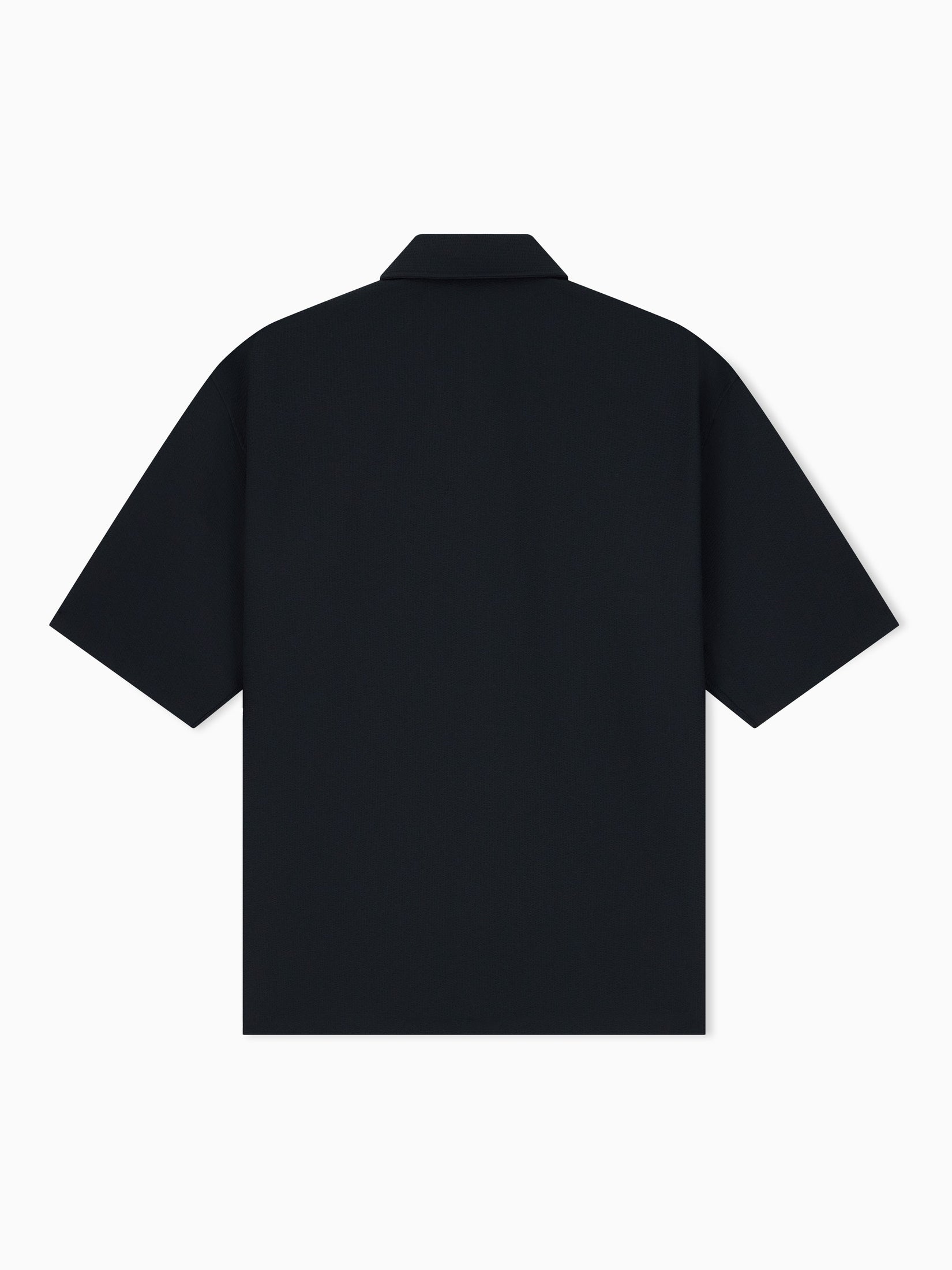 Seersucker shirt with down padding and rib details