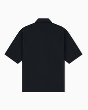 Seersucker shirt with down padding and rib details