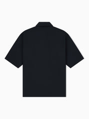 Seersucker shirt with down padding and rib details