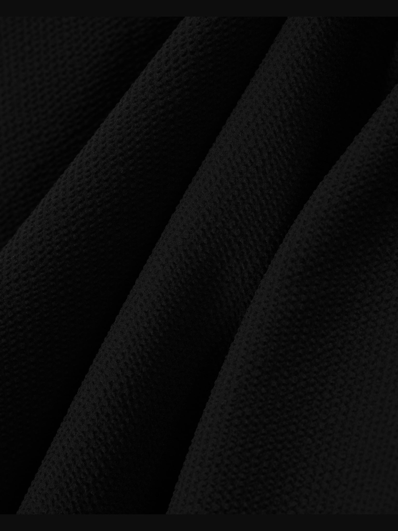Seersucker shirt with down padding and rib details