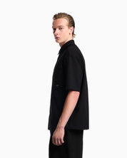 Seersucker shirt with down padding and rib details