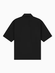 Seersucker shirt with down padding and rib details