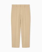 Seersucker trousers with down and feather padding
