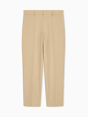 Seersucker trousers with down and feather padding