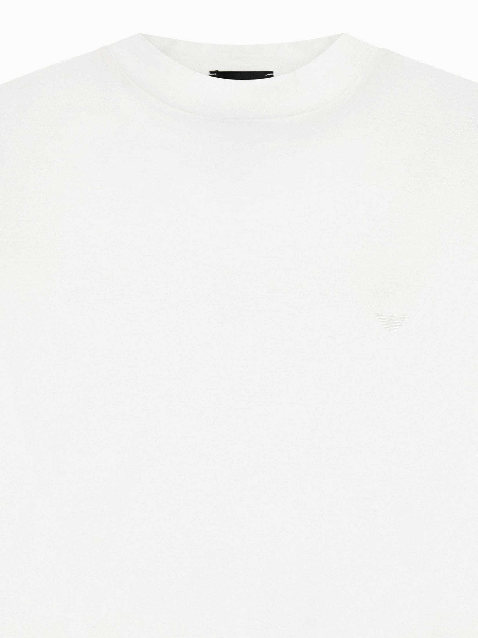 Jersey T-shirt with micro eagle embroidery