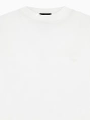 Jersey T-shirt with micro eagle embroidery