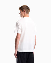 Jersey T-shirt with micro eagle embroidery