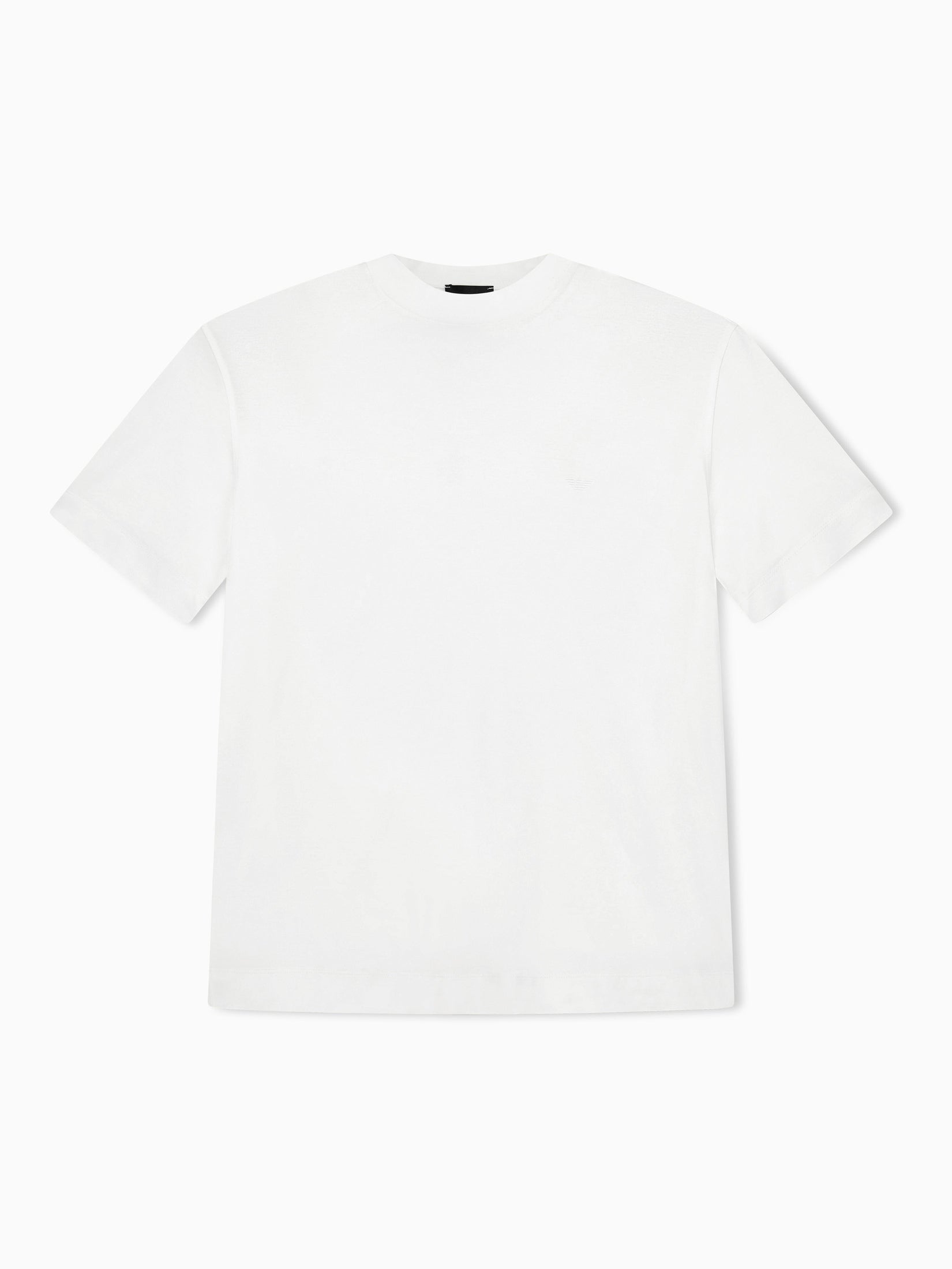 Jersey T-shirt with micro eagle embroidery