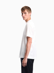Jersey T-shirt with micro eagle embroidery