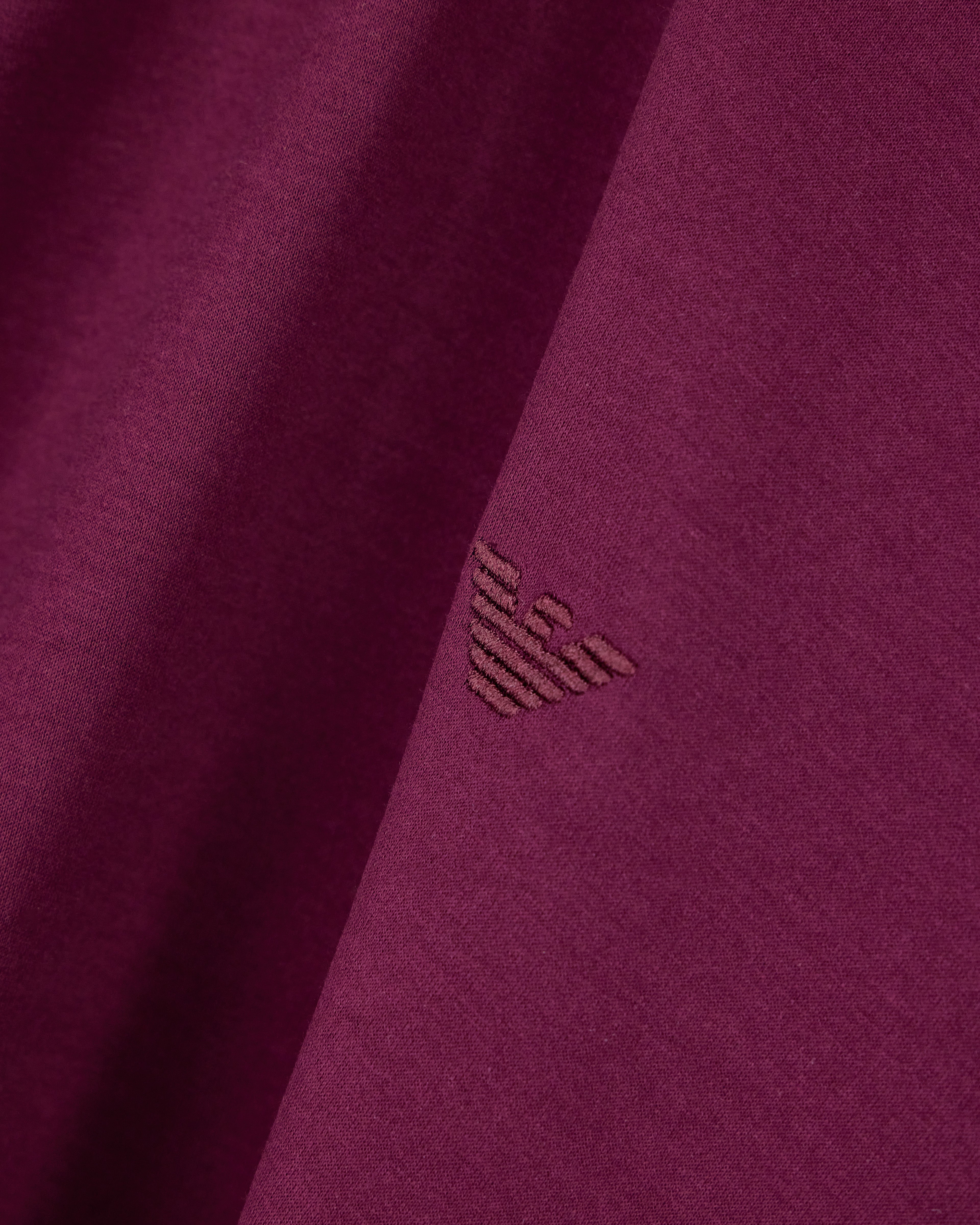 Jersey T-shirt with micro eagle embroidery