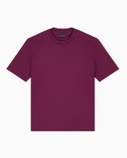 Jersey T-shirt with micro eagle embroidery