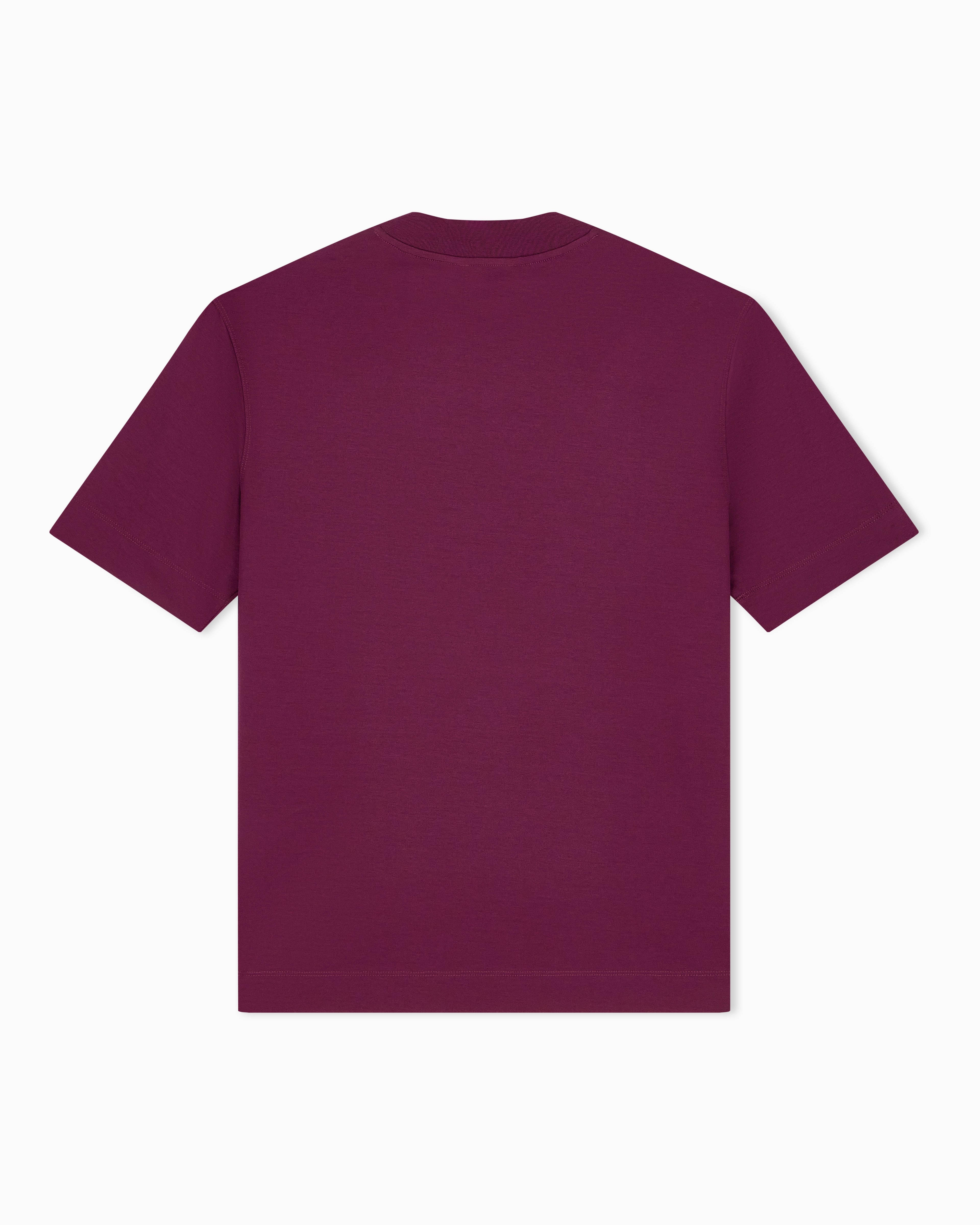 Jersey T-shirt with micro eagle embroidery