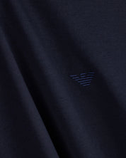 Jersey T-shirt with micro eagle embroidery
