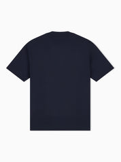 Jersey T-shirt with micro eagle embroidery