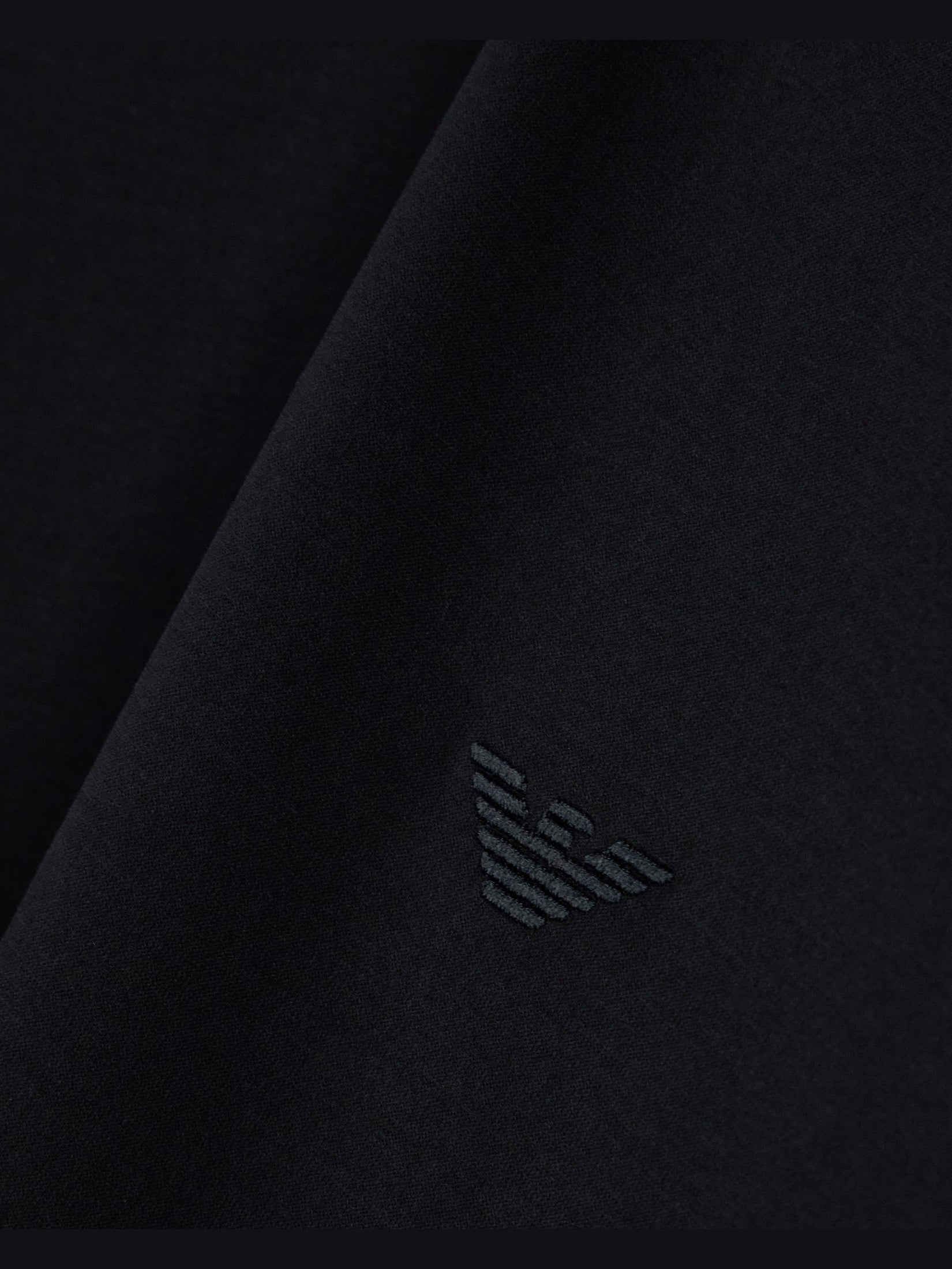 Jersey T-shirt with micro eagle embroidery
