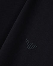 Jersey T-shirt with micro eagle embroidery