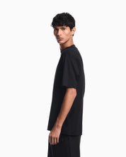 Jersey T-shirt with micro eagle embroidery