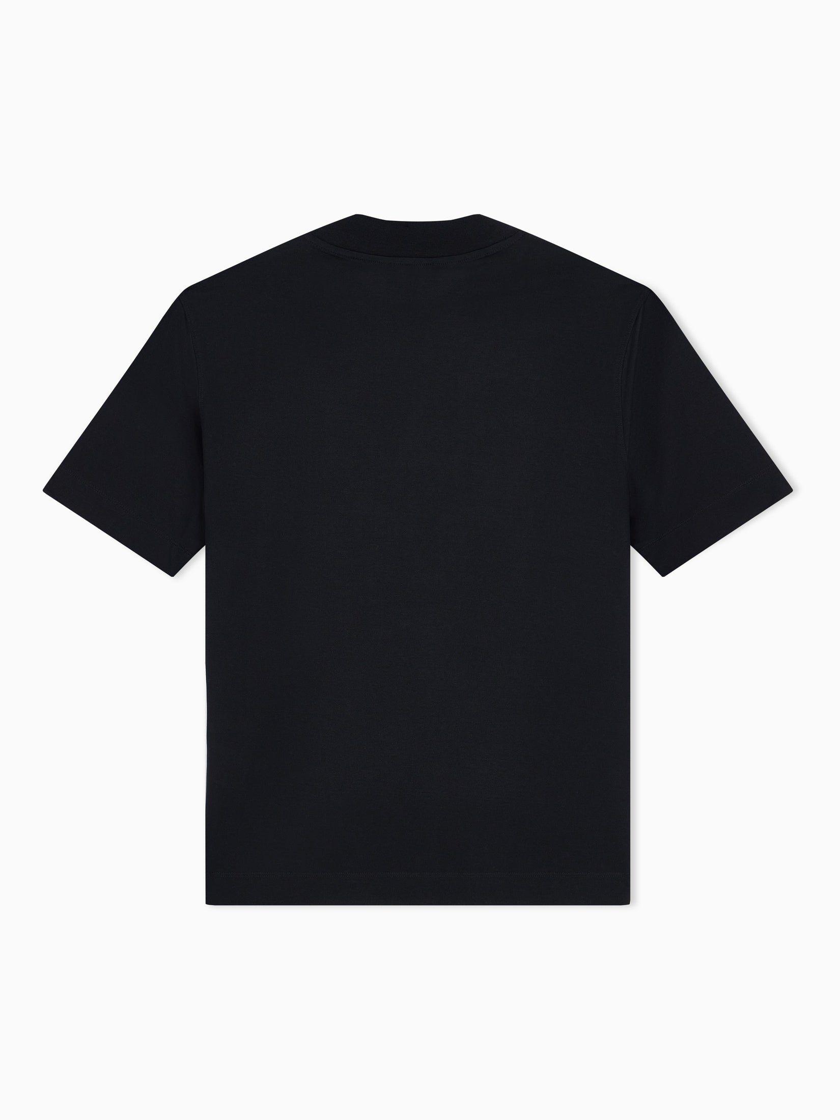 Jersey T-shirt with micro eagle embroidery