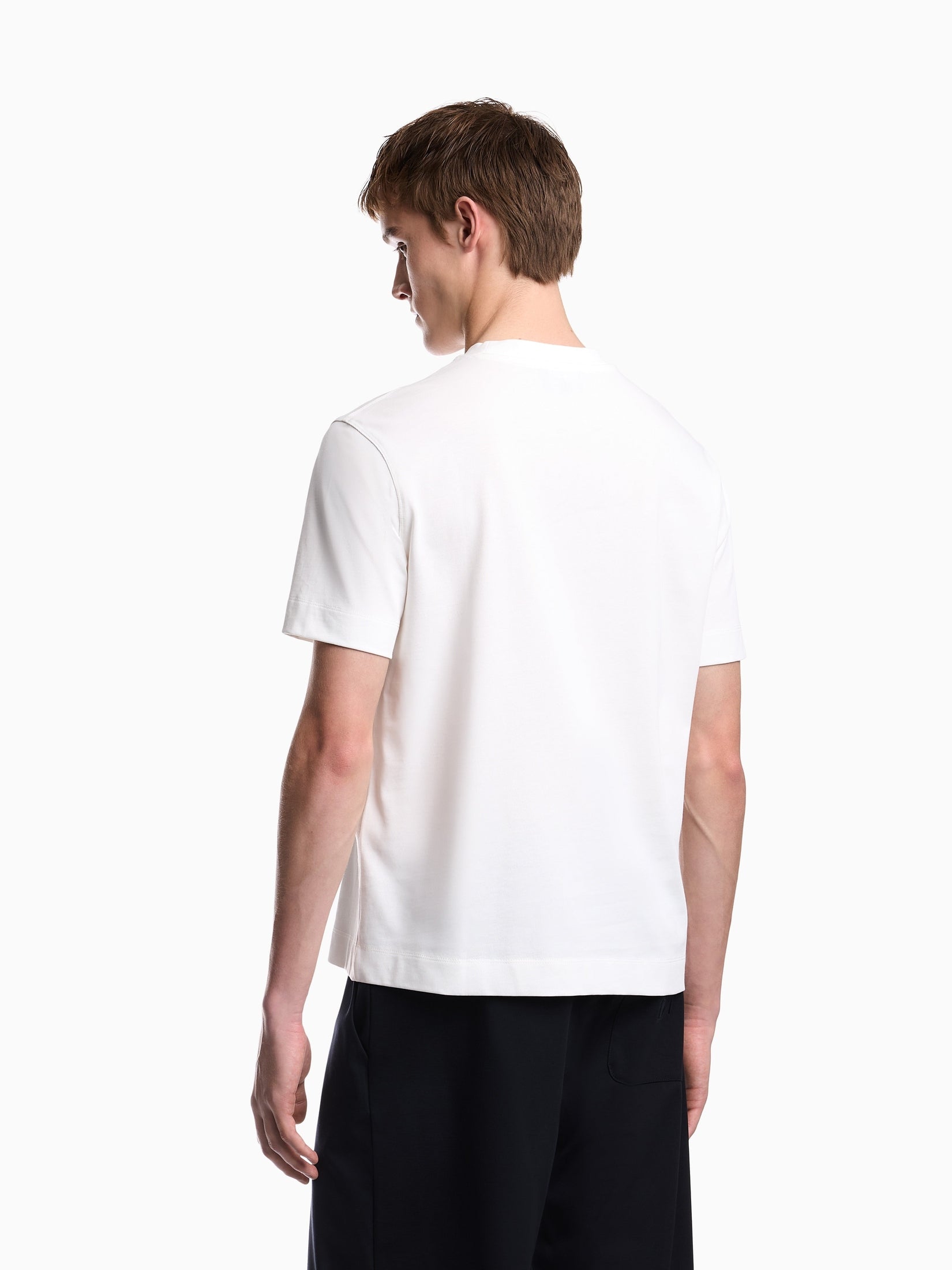Heavy jersey T-shirt with embroidered logo